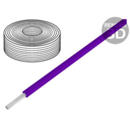 Cablu; LifY-Toy; litat; Cu; 0,04mm2; PVC; violet; 60V; 10m; Clasa: 5