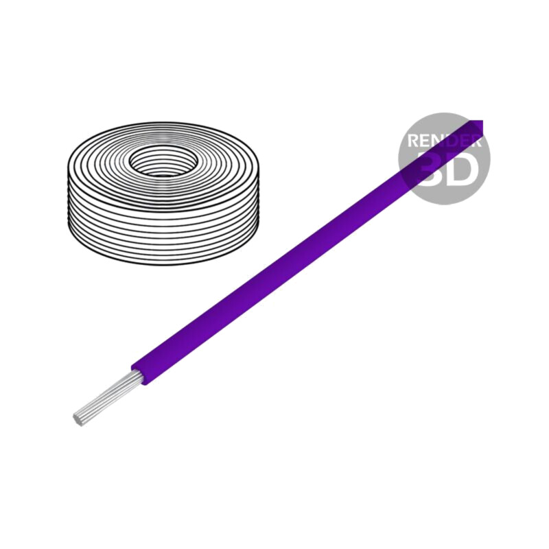 Cablu; LifY-Toy; litat; Cu; 0,04mm2; PVC; violet; 60V; 10m; Clasa: 5