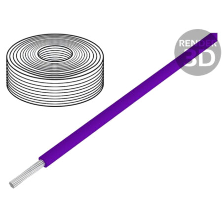 Cablu; LifY-Toy; litat; Cu; 0,04mm2; PVC; violet; 60V; 10m; Clasa: 5
