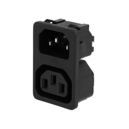 Conector: alimentare AC; soclu; tată/mamă; 10A; 250VAC; IEC 60320