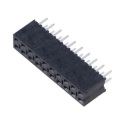 Conector: şiruri pini; soclu; tată; PIN: 20; drept; 2,54mm; THT; 2x10
