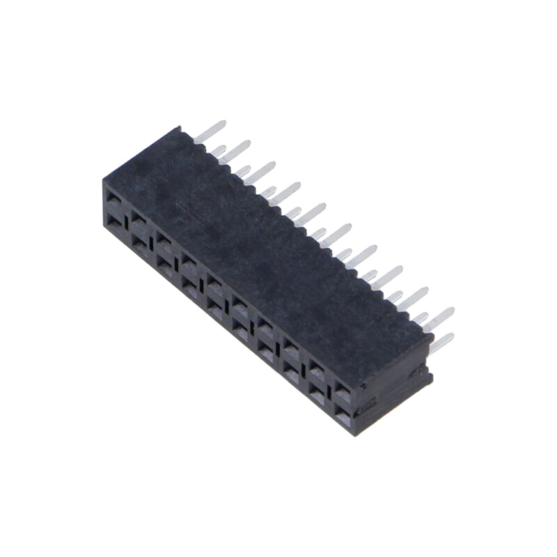 Conector: şiruri pini; soclu; tată; PIN: 20; drept; 2,54mm; THT; 2x10