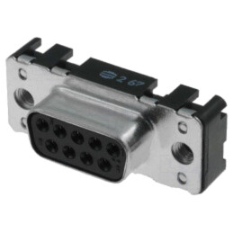 D-Sub; PIN: 9; soclu; mamă; drept; THT; M3; Versiune: clichet PCB