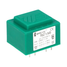 Transformator: încapsulat; 1,5VA; 230VAC; 9V; 9V; 83mA; 83mA; PCB