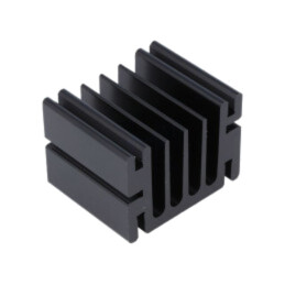 Radiator: extrudat; TO220; neagră; L: 37,5mm; W: 46mm; H: 33mm