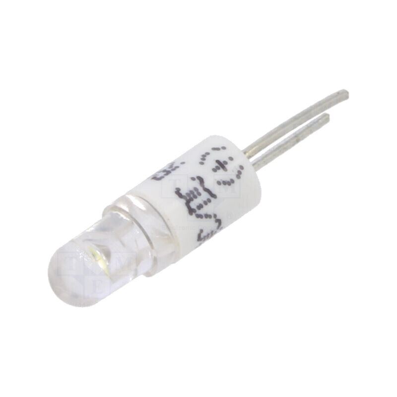 Lampă LED; albă; BI-PIN; 24VDC; 24VAC; plastic; 3mm; Term: 2pin