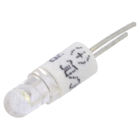 Lampă LED; albă; BI-PIN; 24VDC; 24VAC; plastic; 3mm; Term: 2pin