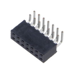 Conector: şiruri pini; mamă; PIN: 14; 2mm; aurit; THT; soclu