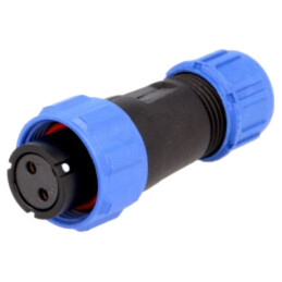 Mufă; SP13; mamă; PIN: 2; IP68; 4÷6,5mm; 13A; lipire; pe cablu; 250V
