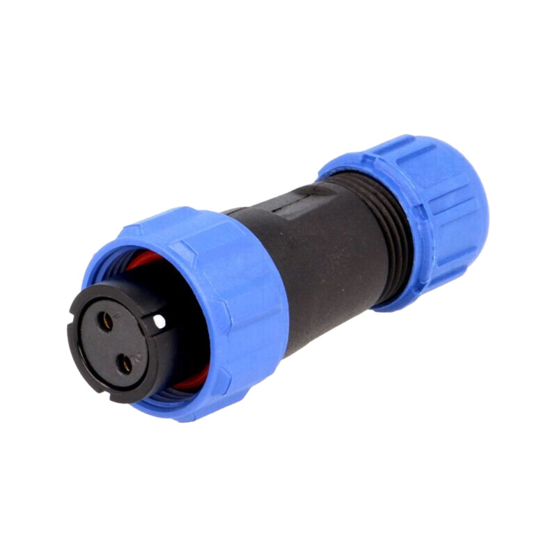 Mufă; SP13; mamă; PIN: 2; IP68; 4÷6,5mm; 13A; lipire; pe cablu; 250V
