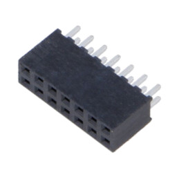 Conector: şiruri pini; mamă; PIN: 14; 2mm; aurit; THT; soclu; drept