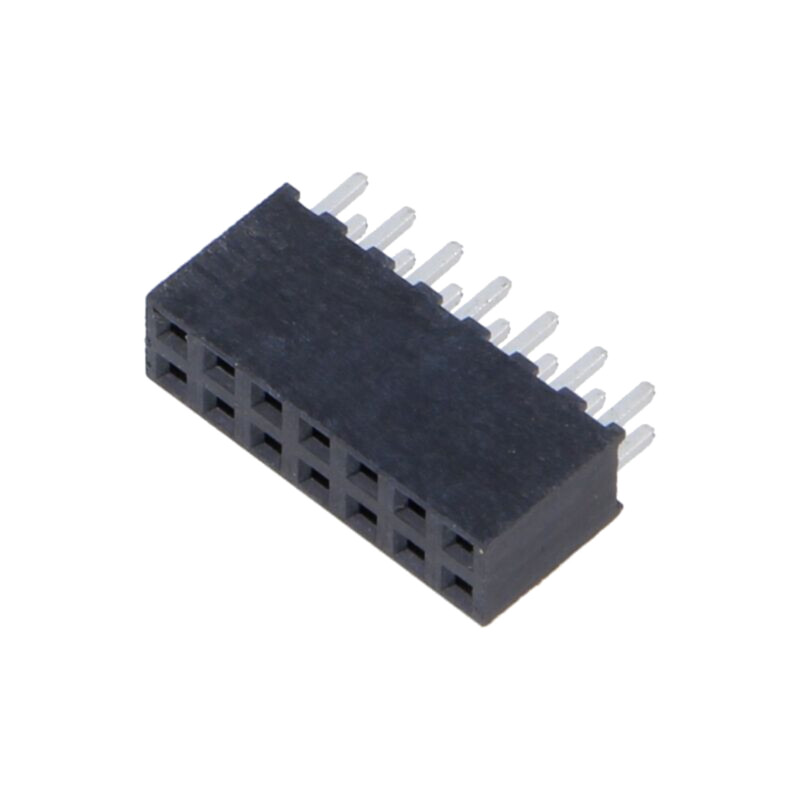 Conector: şiruri pini; mamă; PIN: 14; 2mm; aurit; THT; soclu; drept