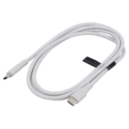 Cablu; USB 2.0; USB C mufă,din ambele părţi; nichelat; 1,5m; alb
