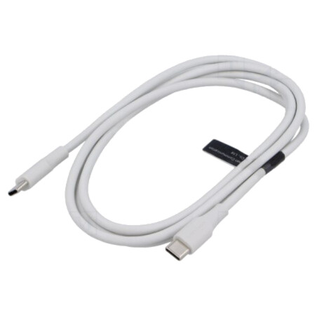 Cablu; USB 2.0; USB C mufă,din ambele părţi; nichelat; 1,5m; alb