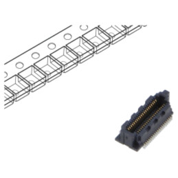 Conector: PCB-PCB; mamă; PIN: 20; 0,4mm; SS4; aurit; SMT; soclu; 1,6A