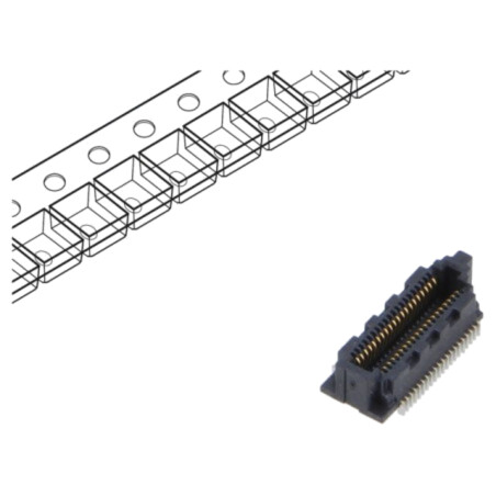 Conector: PCB-PCB; mamă; PIN: 20; 0,4mm; SS4; aurit; SMT; soclu; 1,6A