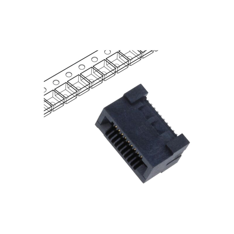 Conector: PCB-PCB; mamă; PIN: 20; 0,8mm; HSEC8; aurit; SMT; soclu Conector: PCB-PCB; mamă; PIN: 20; 0,8mm; HSEC8; aurit; SMT; soclu