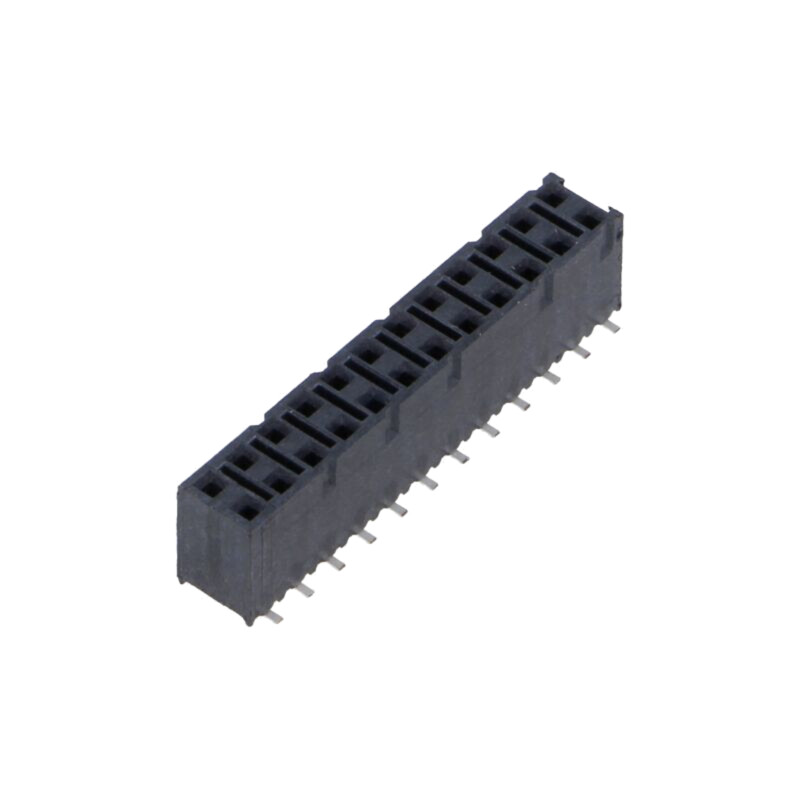 Conector: şiruri pini; mamă; PIN: 24; 2,54mm; aurit; SMT; soclu