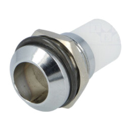 Montură pt.LED; 10mm; crom; convex