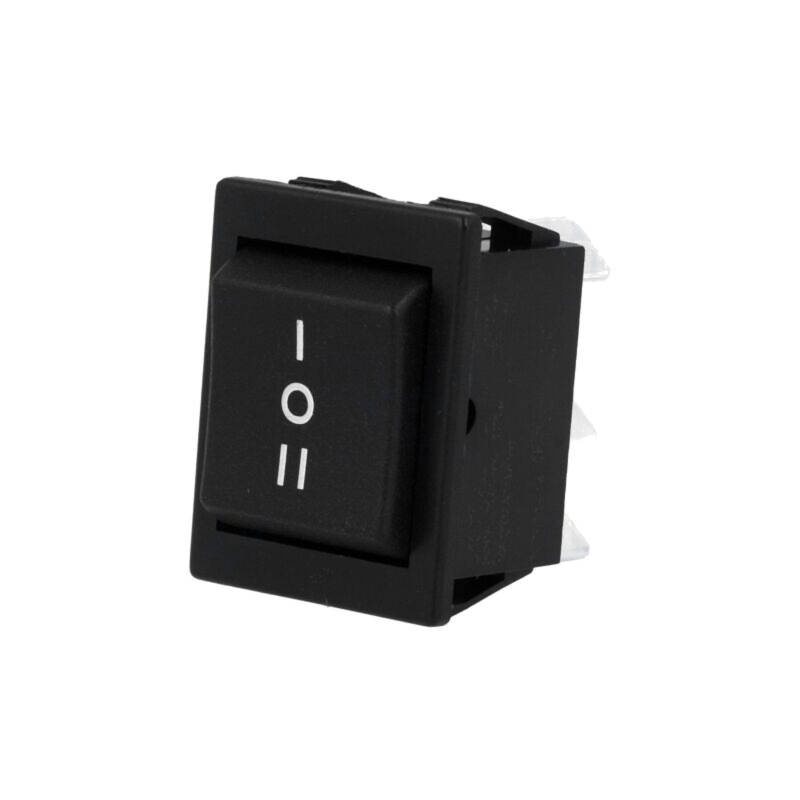 ROCKER; DP3T; Poz: 3; (ON)-OFF-(ON); 16A/250VAC; 20A/28VDC; neagră ROCKER; DP3T; Poz: 3; (ON)-OFF-(ON); 16A/250VAC; 20A/28VDC; neagră