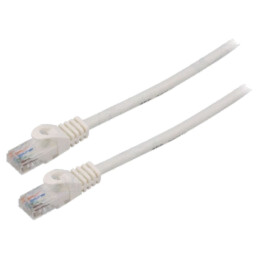 Patch cord; U/UTP; 6; litat; CCA; PVC; alb; 10m; 26AWG; Fire: 8; 1buc.