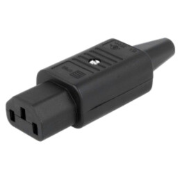 Conector: alimentare AC; mufă; mamă; 10A; 250VAC; IEC 60320; drept