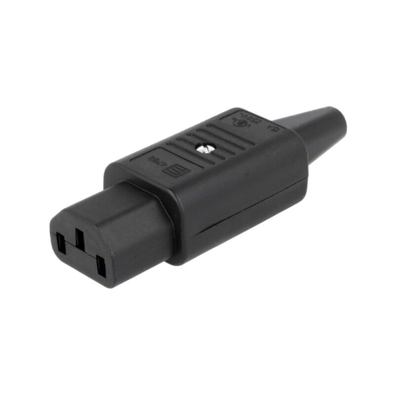 Conector: alimentare AC; mufă; mamă; 10A; 250VAC; IEC 60320; drept