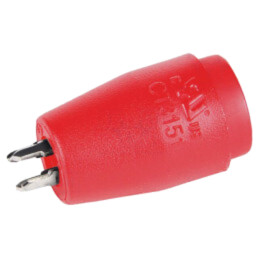 Conector: banană 4mm; soclu; roşie; 25A; 24,47mm; PCB; 5mΩ; 1kV