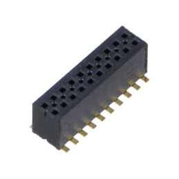 Conector: şiruri pini; tată; PIN: 20; 1,27mm; aurit; SMT; soclu