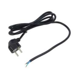 Cablu; 3x1mm2; CEE 7/7 (E/F) ştecăr în unghi,cabluri; PVC; 1,8m