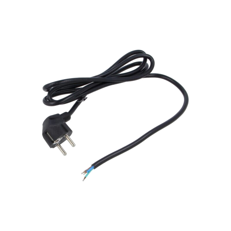 Cablu; 3x1mm2; CEE 7/7 (E/F) ştecăr în unghi,cabluri; PVC; 1,8m Cablu; 3x1mm2; CEE 7/7 (E/F) ştecăr în unghi,cabluri; PVC; 1,8m