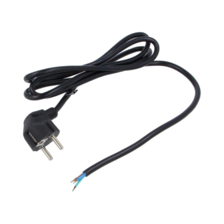 Cablu; 3x1mm2; CEE 7/7 (E/F) ştecăr în unghi,cabluri; PVC; 1,8m
