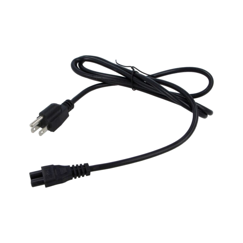 Cablu; 3x18AWG; IEC C5 mamă,NEMA 5-15 (B) mufă; PVC; 1,8m; negru