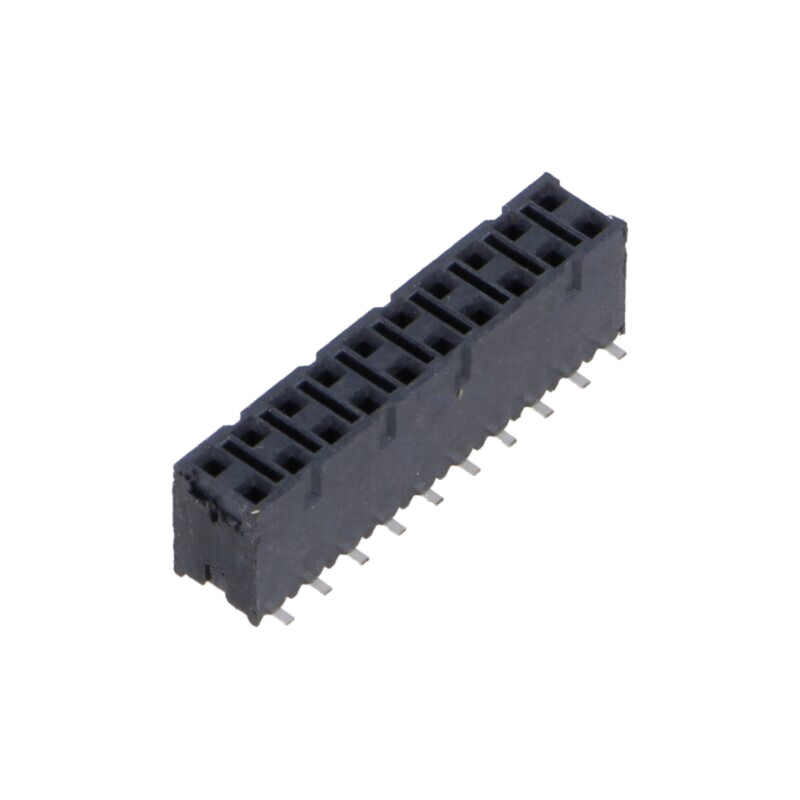 Conector: şiruri pini; mamă; PIN: 20; 2,54mm; aurit; SMT; soclu; rolă