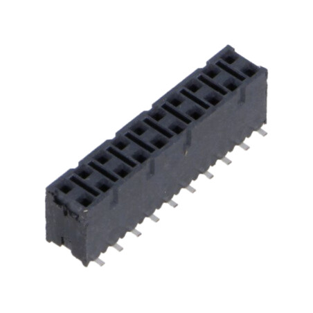 Conector: şiruri pini; mamă; PIN: 20; 2,54mm; aurit; SMT; soclu; rolă