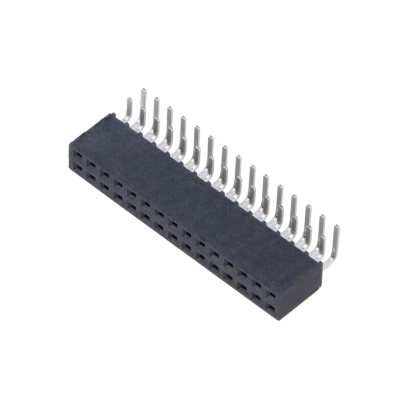 Conector: şiruri pini; mamă; PIN: 30; 2,54mm; aurit; THT; soclu