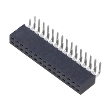 Conector: şiruri pini; mamă; PIN: 30; 2,54mm; aurit; THT; soclu