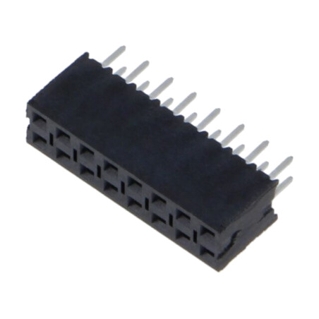 Conector: şiruri pini; soclu; tată; PIN: 16; drept; 2,54mm; THT; 2x8