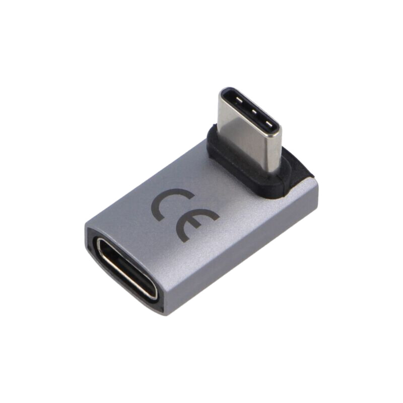 Adaptor; USB 4.0; USB C soclu,USB C mufă în unghi; nichelat