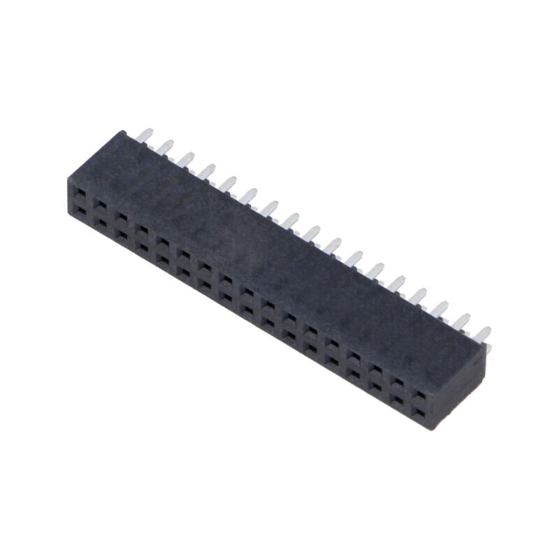 Conector: şiruri pini; mamă; PIN: 34; 2,54mm; aurit; THT; soclu