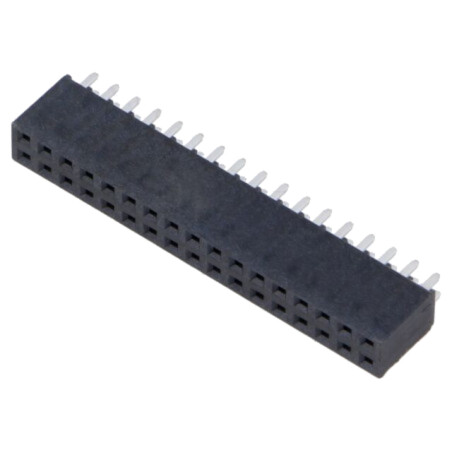 Conector: şiruri pini; mamă; PIN: 34; 2,54mm; aurit; THT; soclu