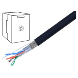 Cablu; SF/UTP; 4x2x24AWG; Ethernet industrial; 5e; sârmă; Cu; LSZH