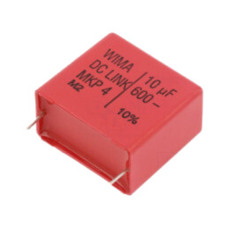 Condensator: cu polipropilenă; 10uF; 600V; ESR: 11mΩ; THT; ±10%