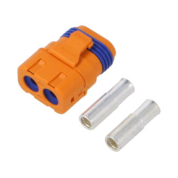 Conector: alimentare DC; mufă; LFB50; mamă; PIN: 2; pe cablu; lipire