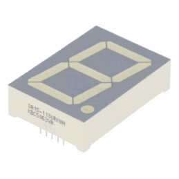 Afişaj: LED; cu 7 segmente; 38,1mm; 1,5"; Nr.car: 1; roşie; anod