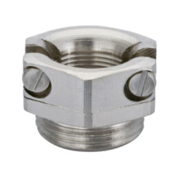 Colier cu şurub; alamă nichelată; Lung.filet: 6,5mm; Filet: PG