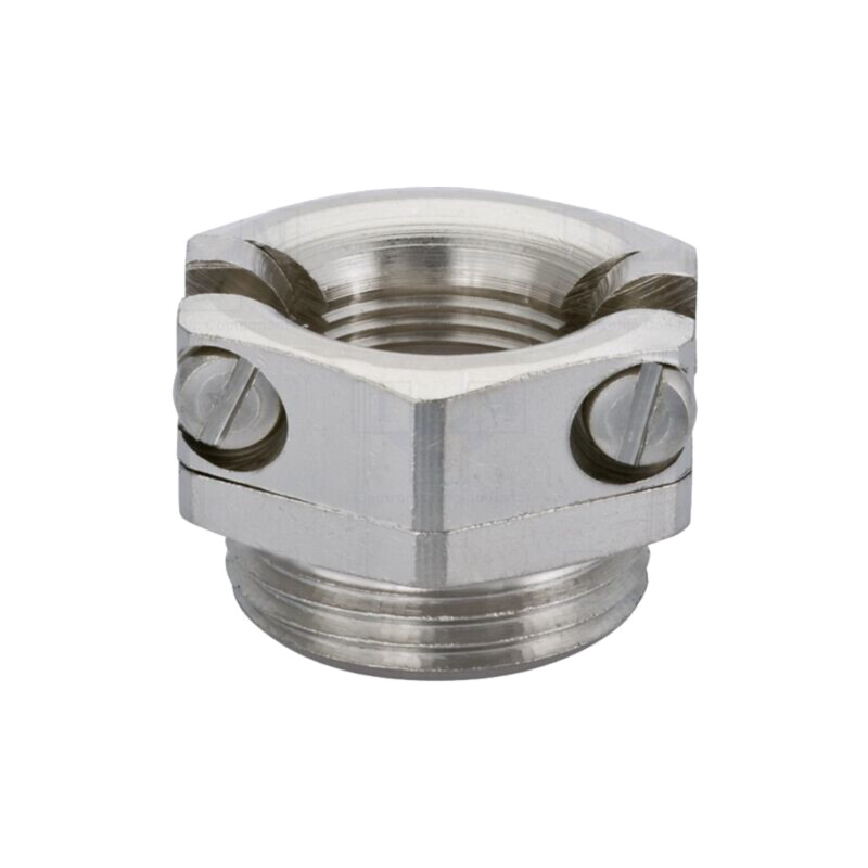 Colier cu şurub; alamă nichelată; Lung.filet: 6,5mm; Filet: PG