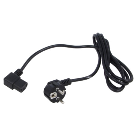 Cablu; 3x0,75mm2; PVC; 1,8m; negru; 10A; 250V