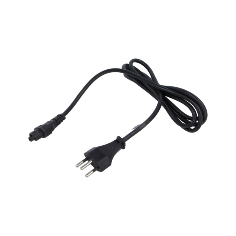 Cablu; 3x0,75mm2; IEC C5 mamă,SEV-1011 (J) mufă; PVC; 1,8m; negru