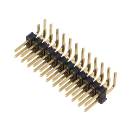 Conector: şiruri pini; şir pini; tată; PIN: 24; în unghi 90°; THT